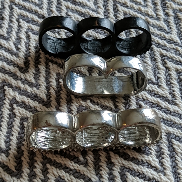 Stack of gemstone rings (knuckle rings) - Picture 4 of 5